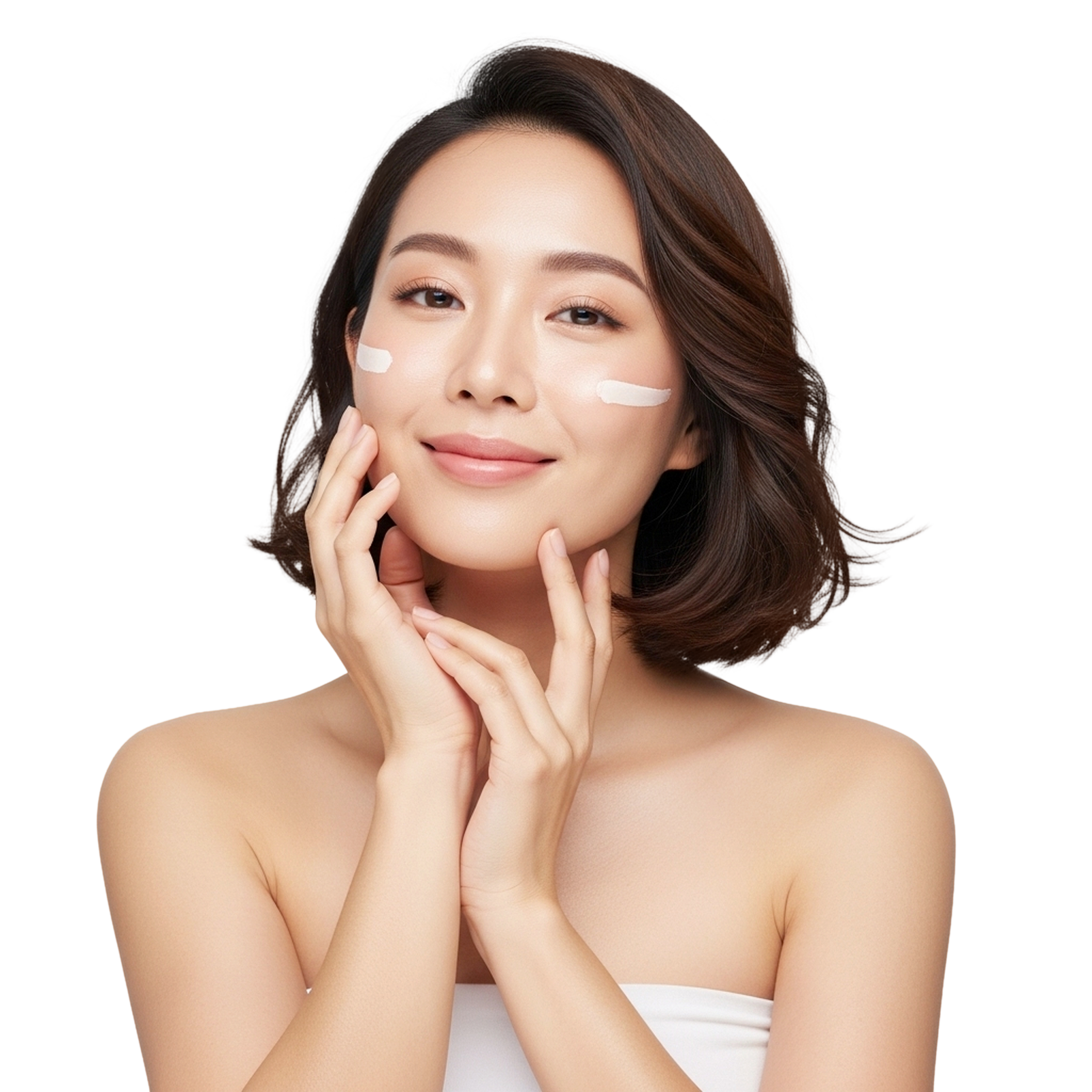 young-asian-woman-applying-skincare-cream-her-face 1