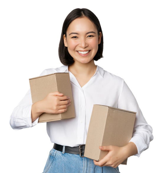 concept-shopping-delivery-young-happy-asian-woman-posing-with-boxes-smiling-standing-white-background 1
